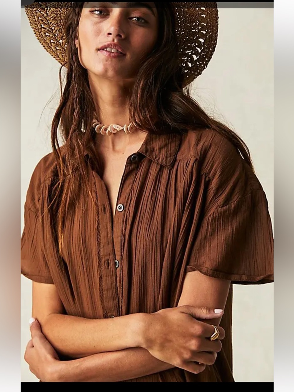 FREE PEOPLE
We The Free Float Away Shirt Small - Picture 3 of 13